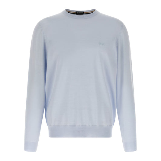 Hugo Boss Blue Virgin Wool Cardigan