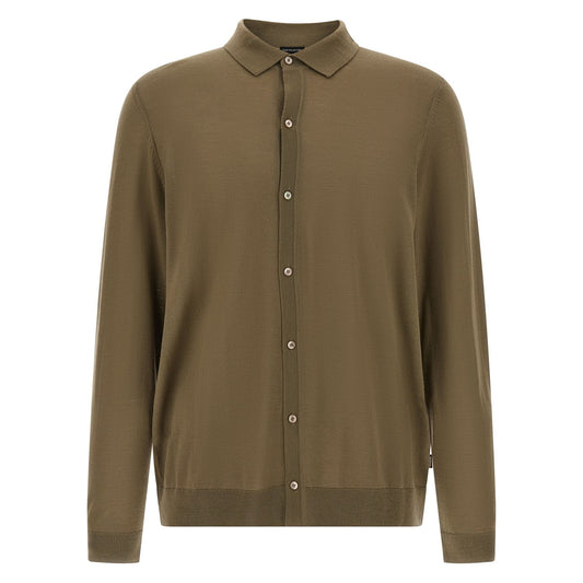 Hugo Boss Bicolor Virgin Wool Polo Shirt