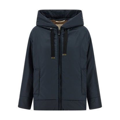 Max Mara Blue Polyester Shell Jacket