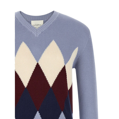 Ballantyne Blue Cotton Cardigan