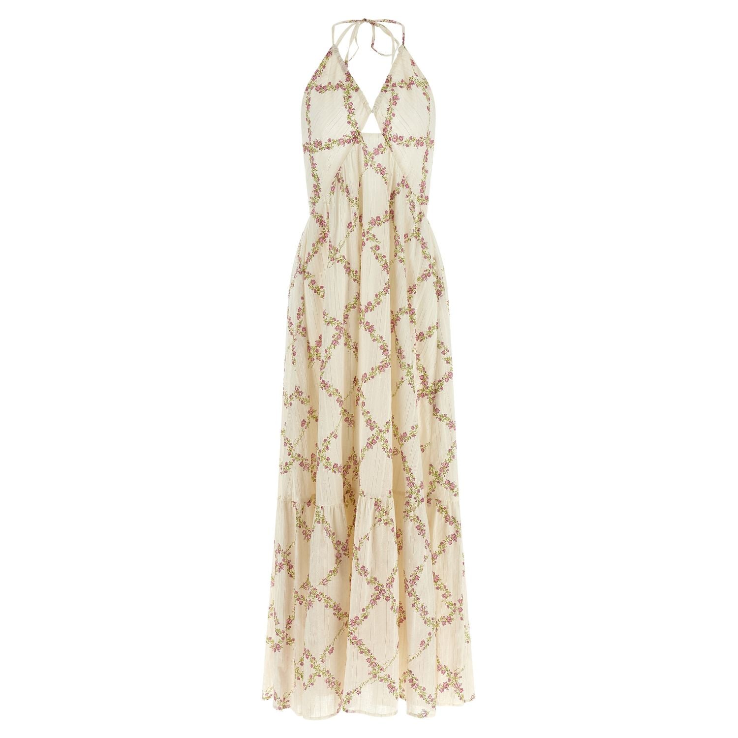 Twinset White Cotton Long Dress