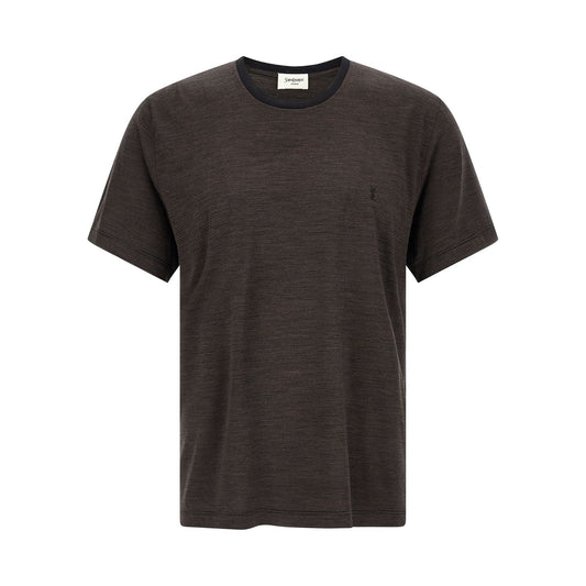 Saint Laurent Brown Wool T-Shirt