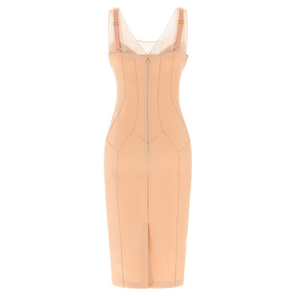 Elisabetta Franchi Multicolor Polyamide Midi Dress