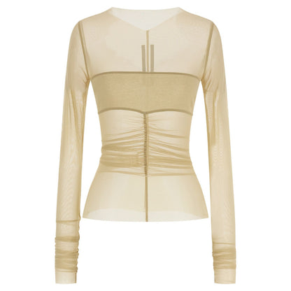 Rick Owens Beige Nylon Shirt