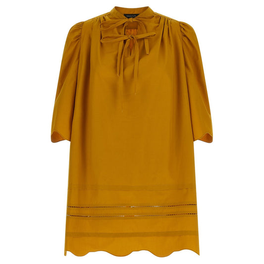Fabiana Filippi Bicolor Cotton Short Dress