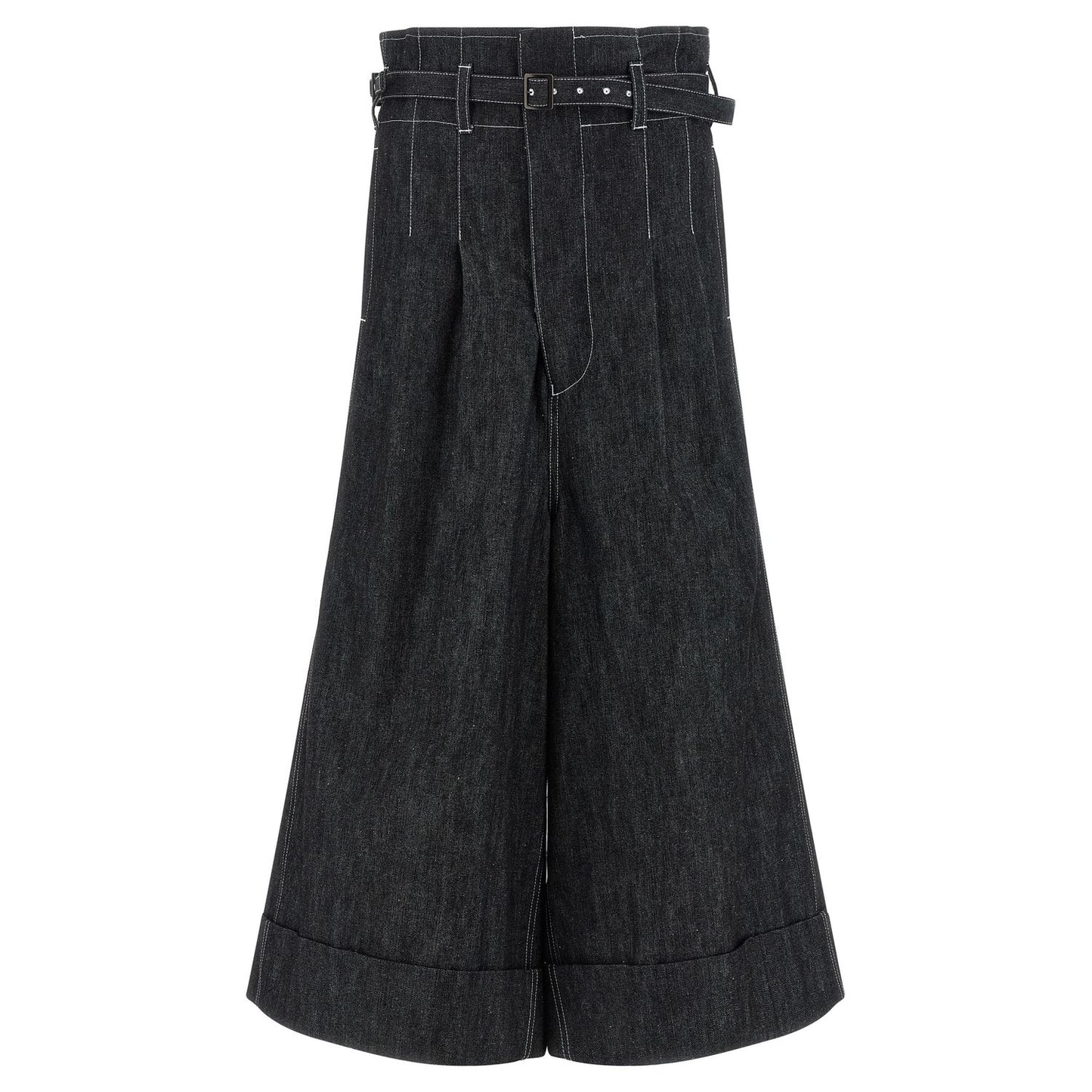 Junya Watanabe Black Cotton Bermuda Shorts