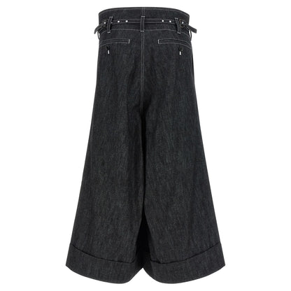 Junya Watanabe Black Cotton Bermuda Shorts