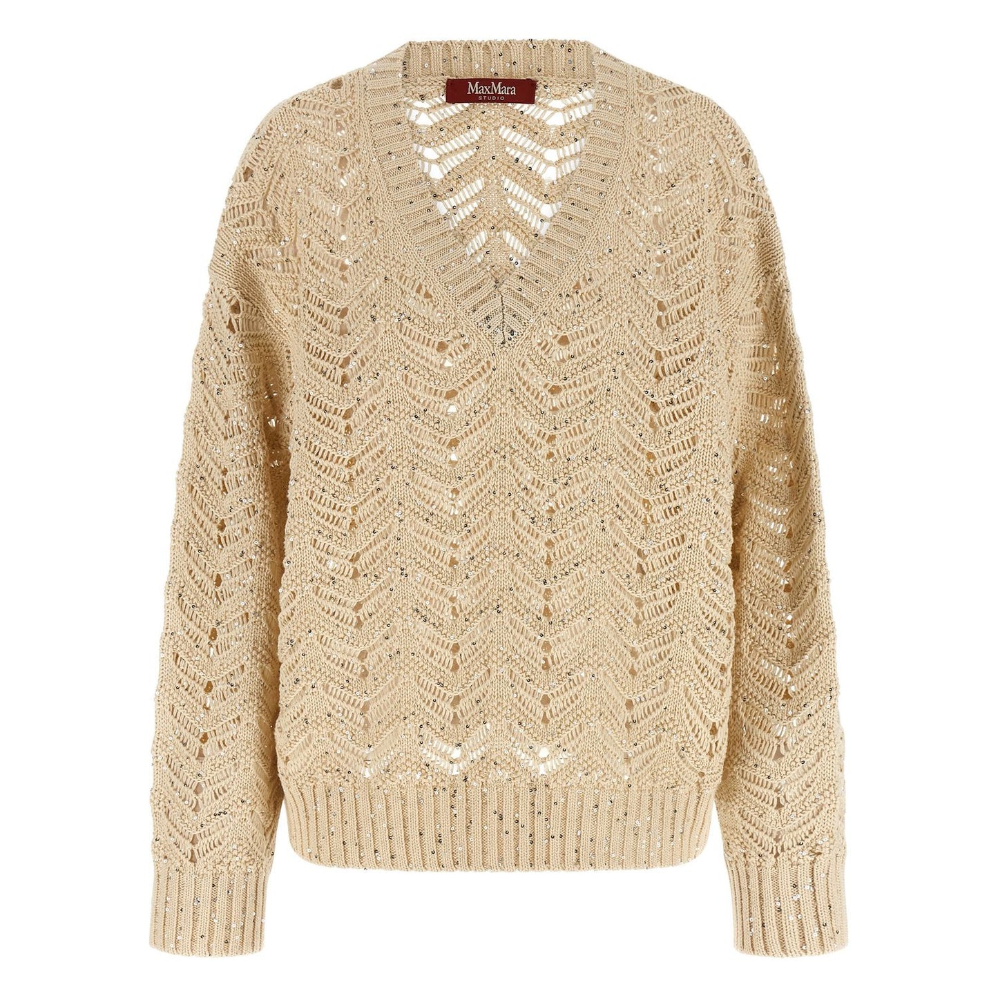 Max Mara Beige Cotton Cardigan