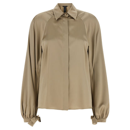 Max Mara Beige Silk Blouse