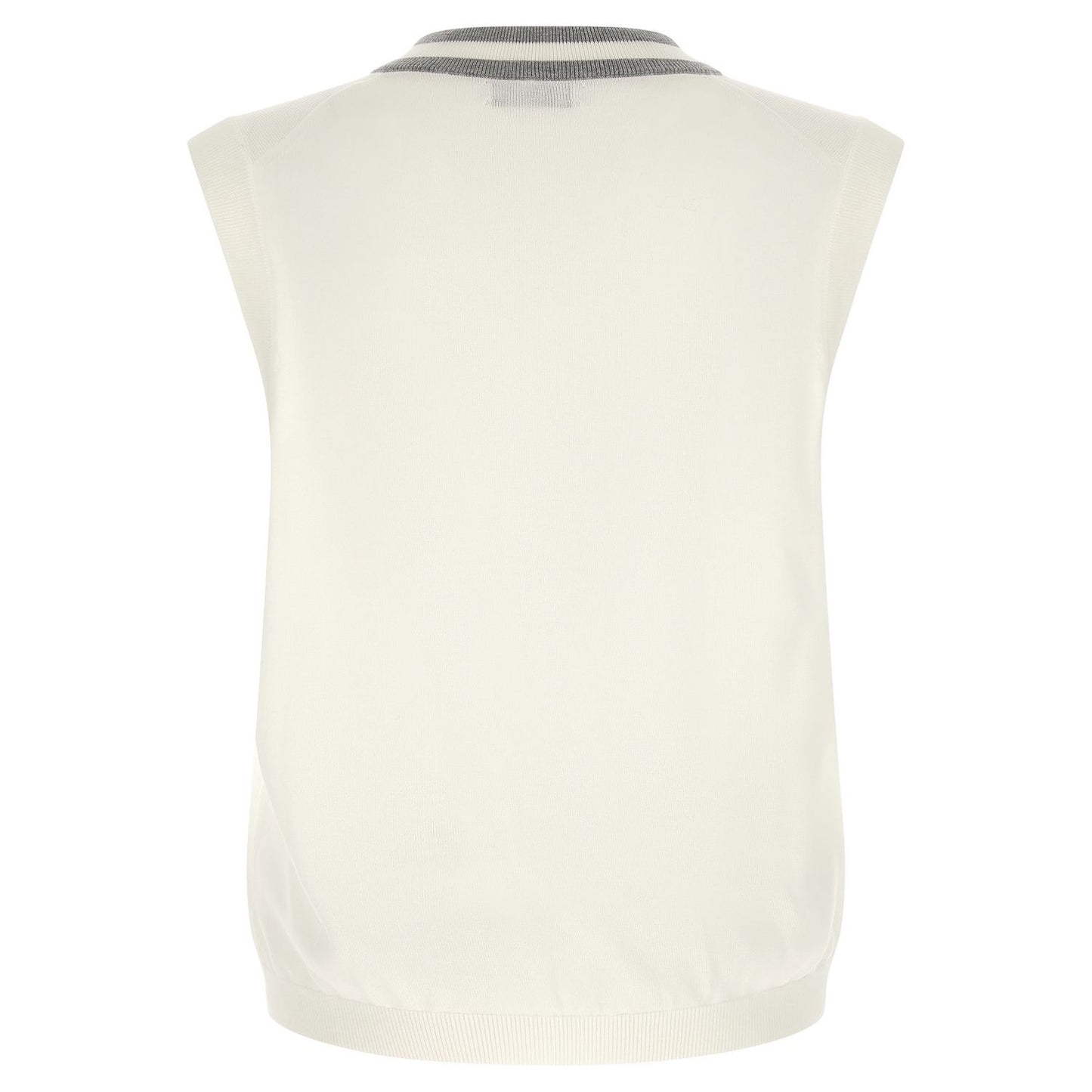 Brunello Cucinelli White Cotton Sweatshirt