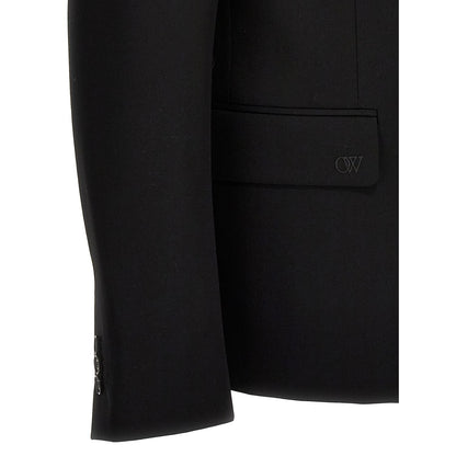 Off-White Black Wool Blazer