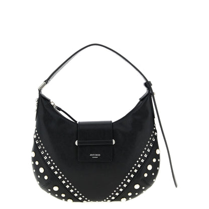 Jimmy Choo White Lamb Leather Shoulder Bag