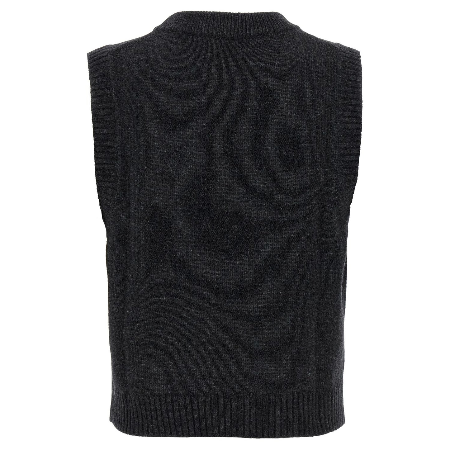 Ganni Black Wool Sleeveless Jacket