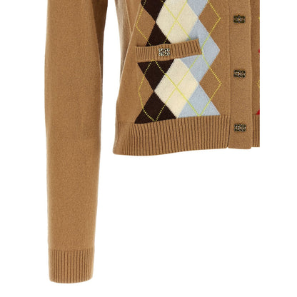 Ganni Beige Wool Cardigan
