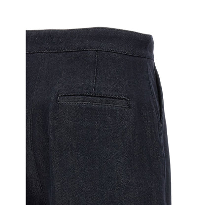 Max Mara Blue Cotton Bermuda Shorts