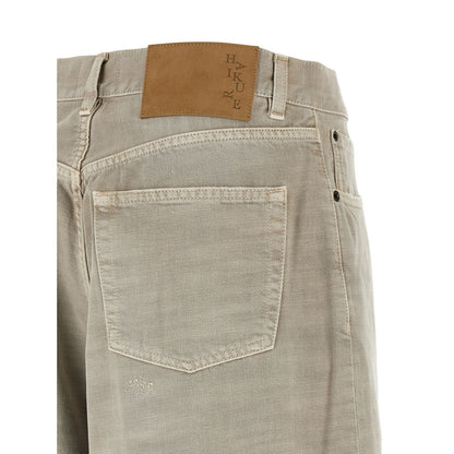 Haikure Gray Cotton Jeans Denim