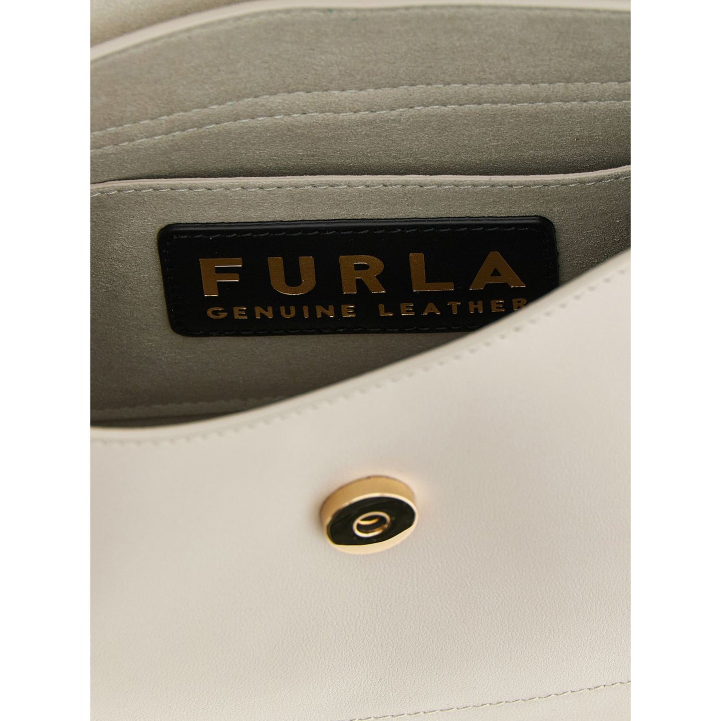 Furla Beige Calfskin Shoulder Bag