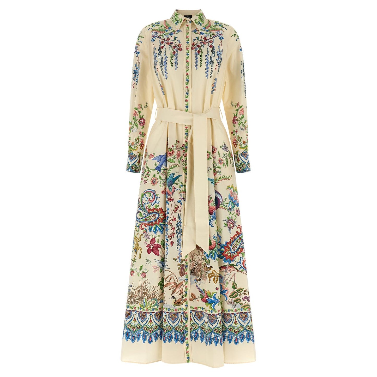 Etro Multicolor Cotton Long Dress