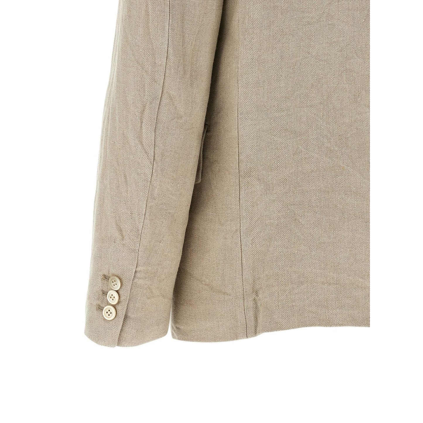 Comme Des Garçons Beige Linen Blazer