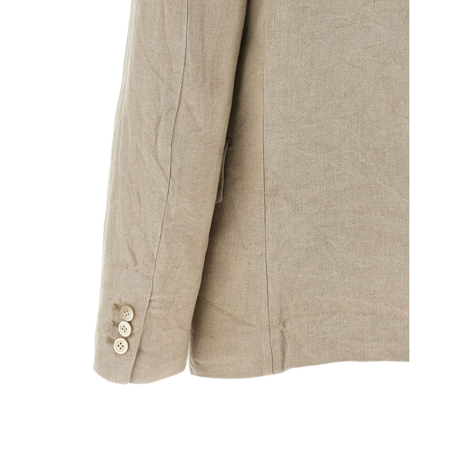 Comme Des Garçons Beige Linen Blazer