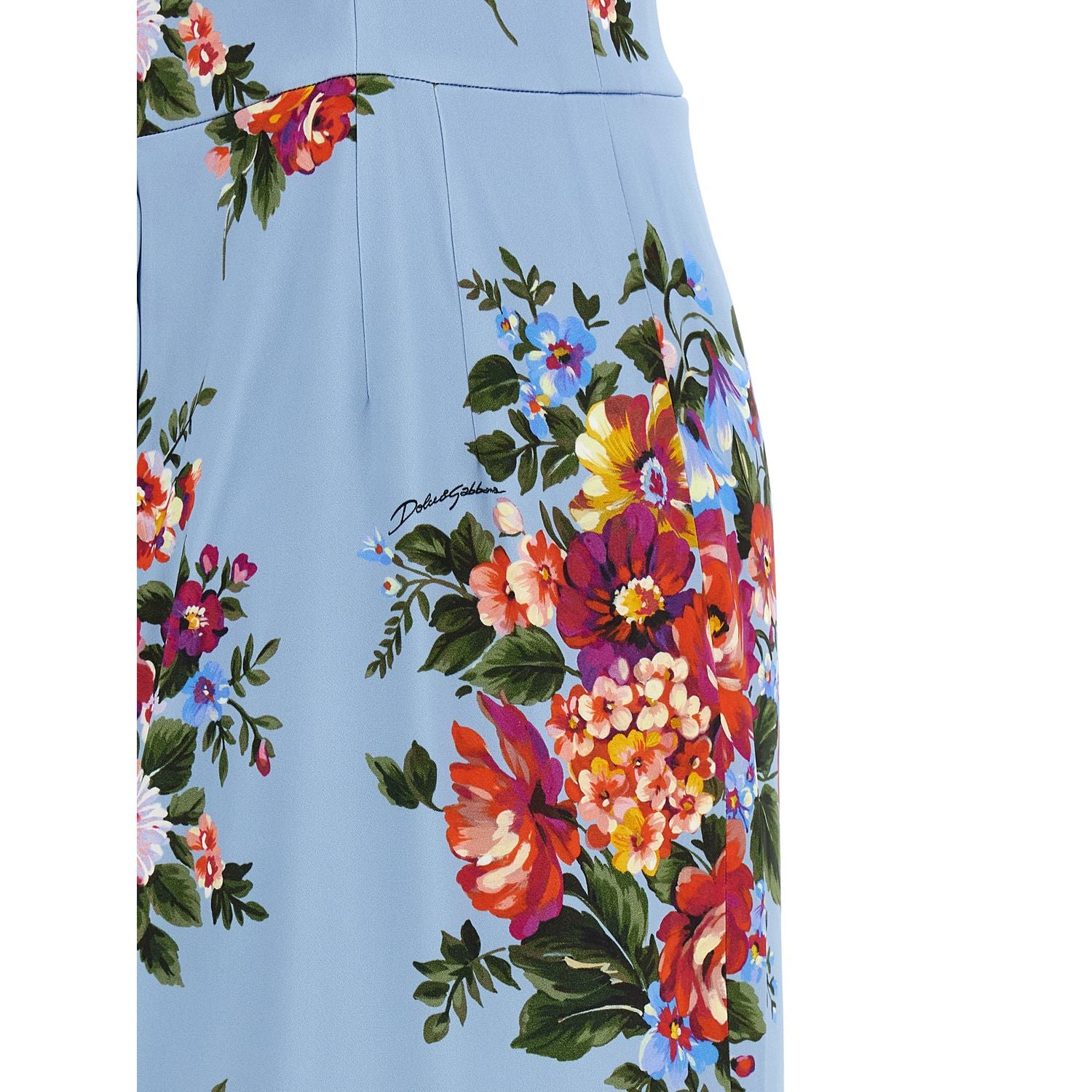 Dolce & Gabbana Blue Viscose Midi Dress