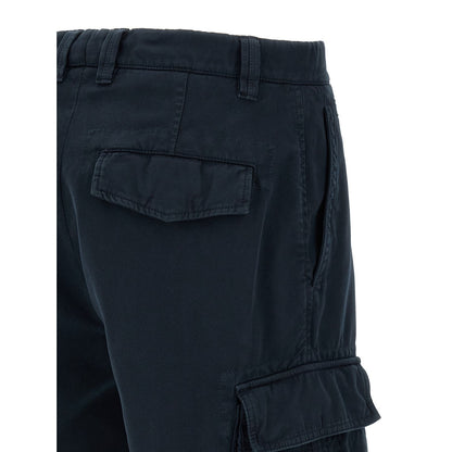 Brunello Cucinelli Blue Cotton Bermuda Shorts