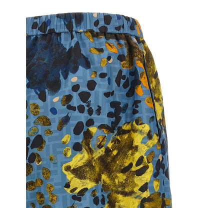 Fendi Blue Polyester Bermuda Shorts