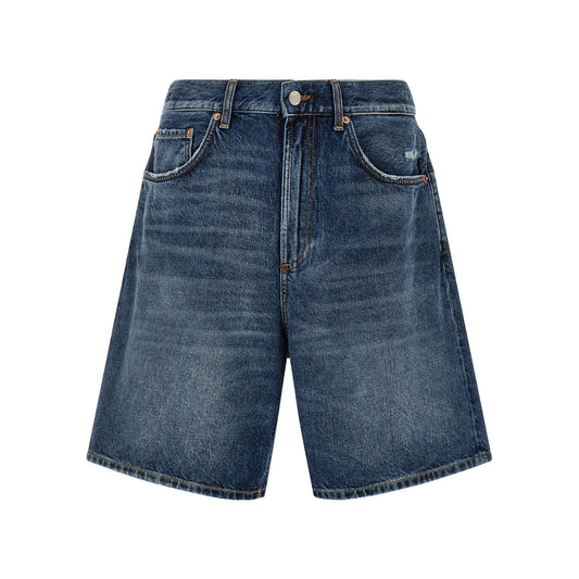 Department 5 Blue Cotton Bermuda Shorts