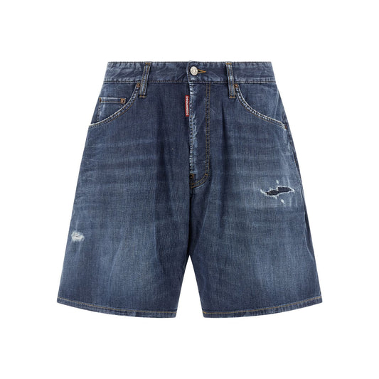 Dsquared² Blue Cotton Bermuda Shorts