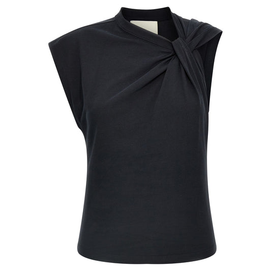 Isabel Marant Black Cotton Sleeveles T-Shirt