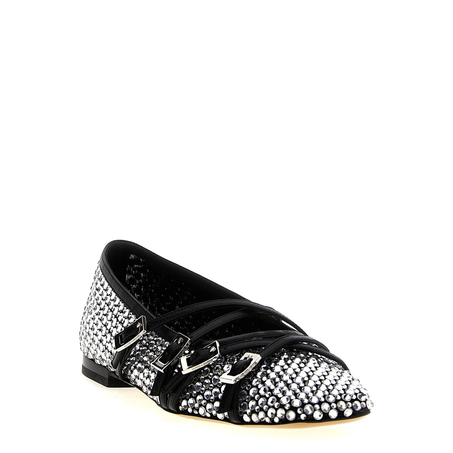 MACH & MACH Black Polyamide Ballet Flats