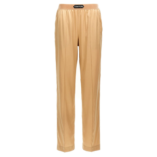 Tom Ford Beige Silk Casual Pants