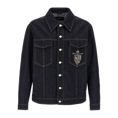 Fendi Blue Cotton Denim Jacket