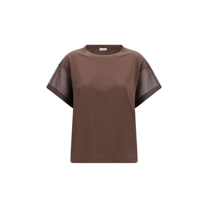 Brunello Cucinelli Brown Cotton T-Shirt