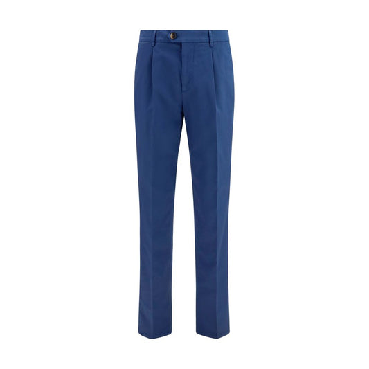 Brunello Cucinelli Blue Cotton Chino Pants