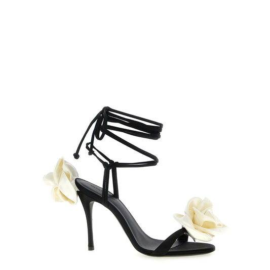 Magda Butrym Bicolor Viscose Stiletto Heel Sandals