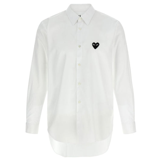 Comme Des Garçons Play White Cotton Blouse