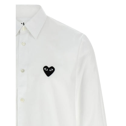 Comme Des Garçons Play White Cotton Blouse