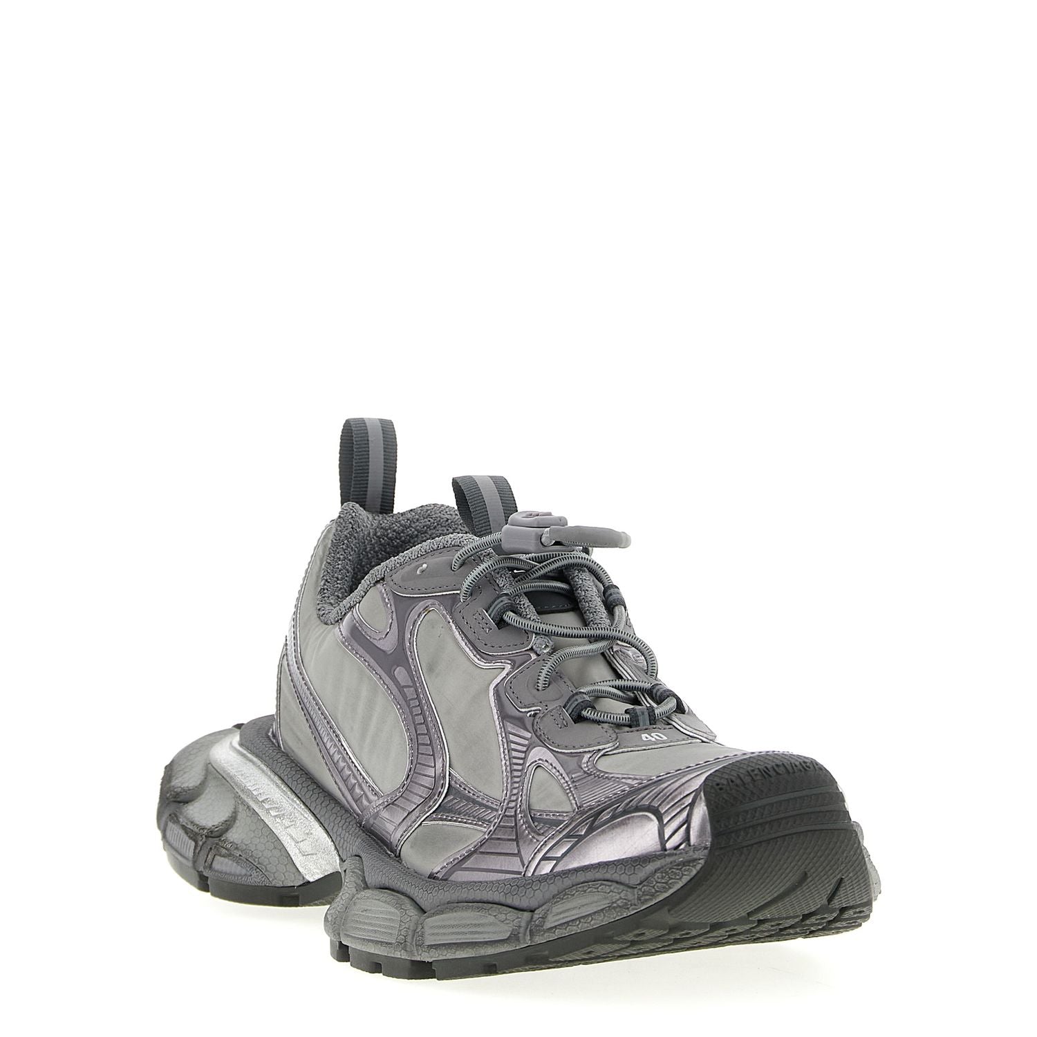 Balenciaga Gray Polyester Athletic Sneakers
