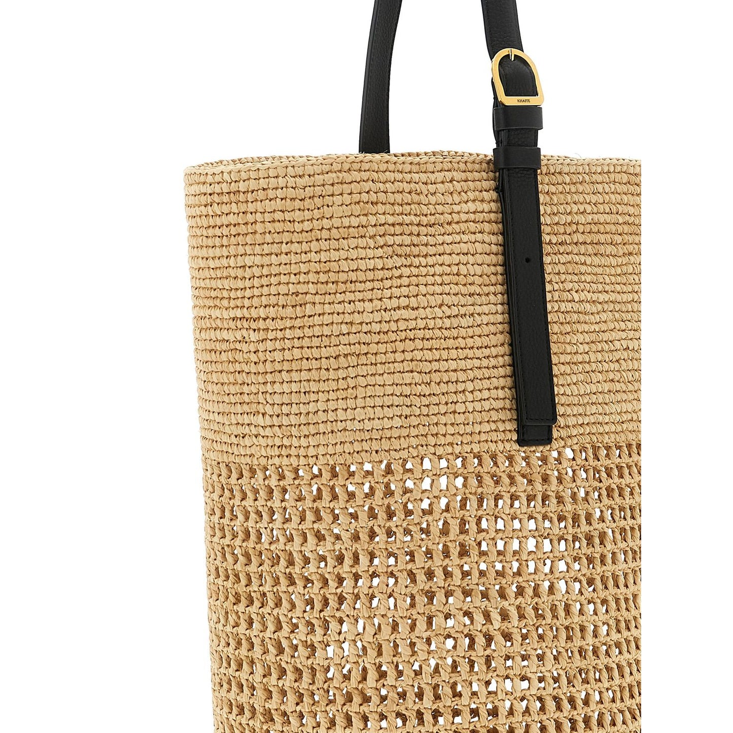 Khaite Beige Sisal Shoulder Bag