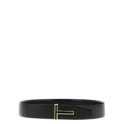 Tom Ford Black Calfskin Regular Belt
