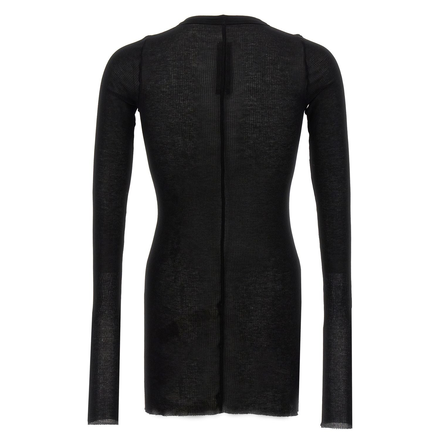 Rick Owens Black Viscose T-Shirt