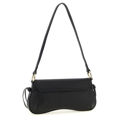 Twinset Black Leather Shoulder Bag