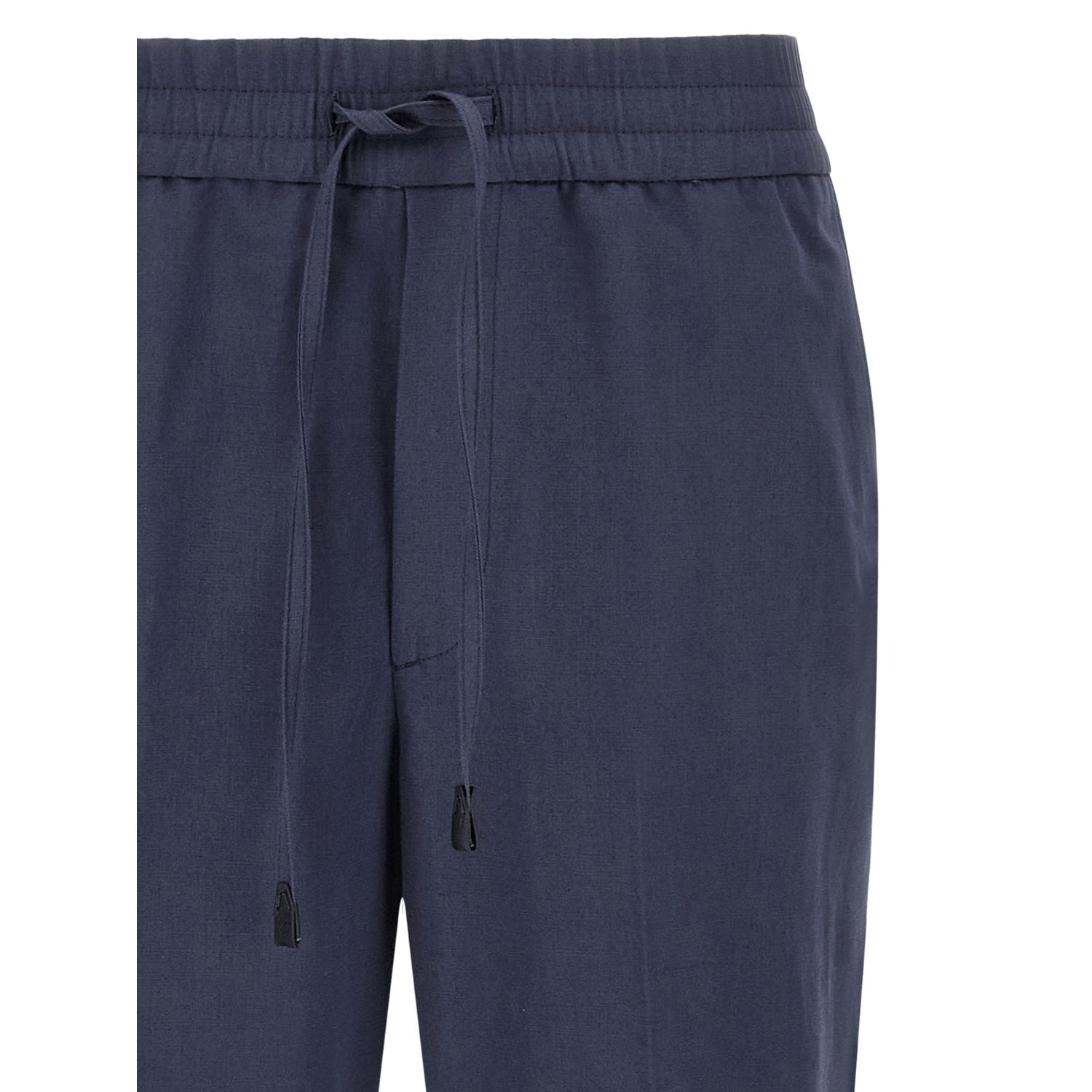 Brioni Blue Linen Casual Pants