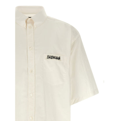 Balenciaga White Cotton Blouse