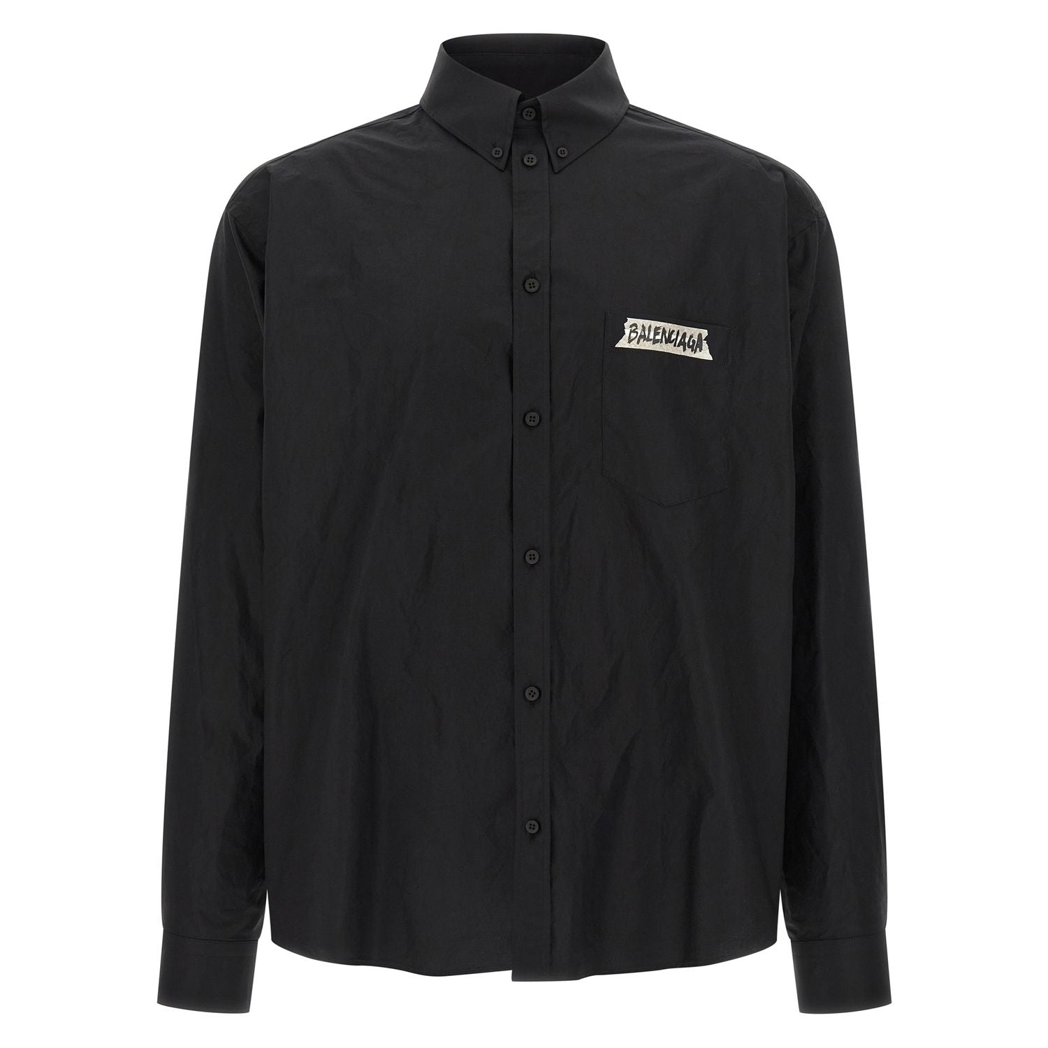 Balenciaga Black Cotton Blouse