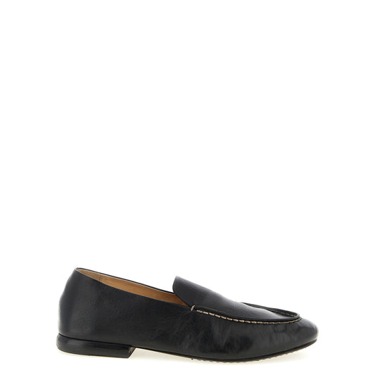 Marsell Black Calfskin Slip-On Loafers