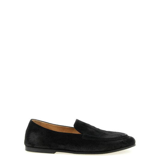Marsell Black Calfskin Slip-On Loafers
