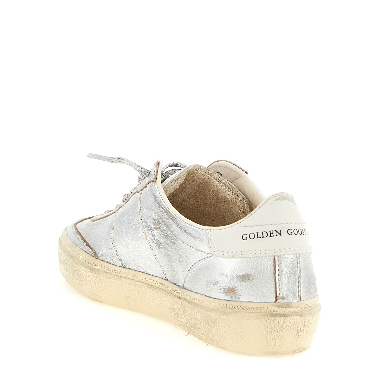 Golden Goose Silver Cowhide Low Top Sneakers