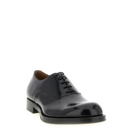 Dries Van Noten Black Calfskin Oxfords And Derbies